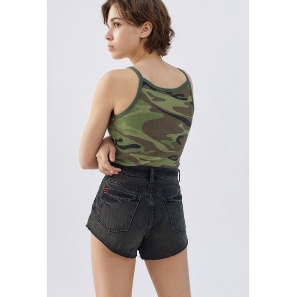 Urban Outfitters BDG 27 Cheeky Denim Shorts High Rise Cutt Off Washed Black - Picture 3 of 11